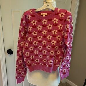 Pink Floral Sweater
